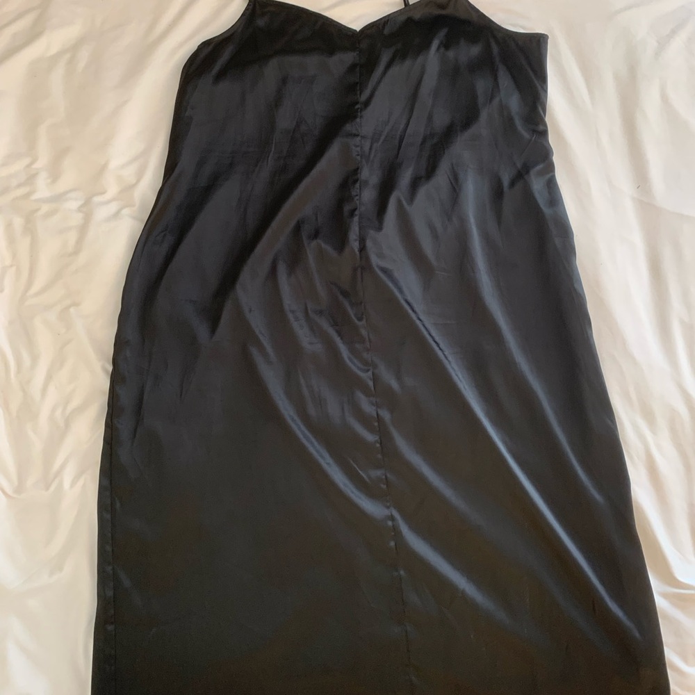 AFRM Black Satin Maxi Dress